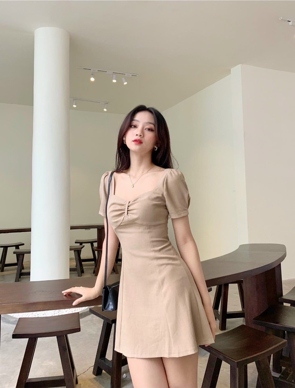 Đầm nhúng ngực form ngắn 3 màu