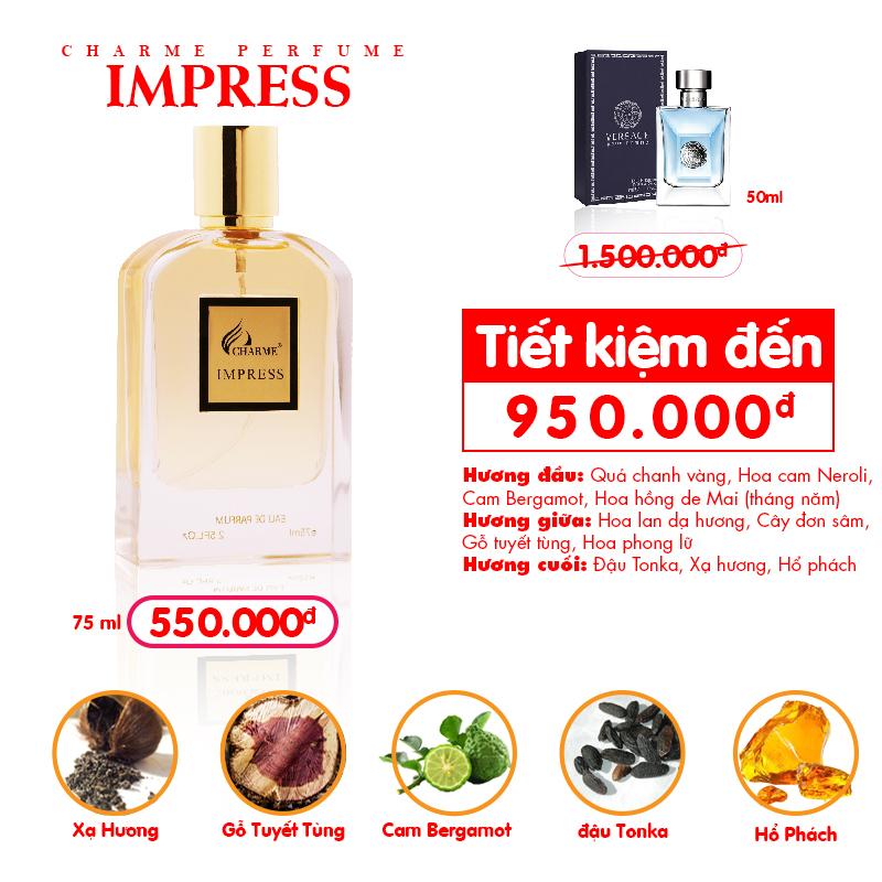 [HCM]Nước Hoa Nam Charme Impress 75ml
