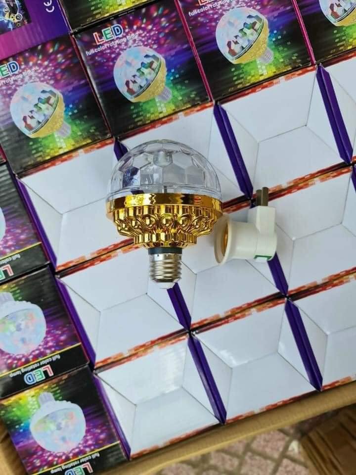Đèn led xoay 7 màu chớp nháy theo nhạc - đèn led sân khấu xoay 7 màu - đèn vũ trường - đèn quán bar