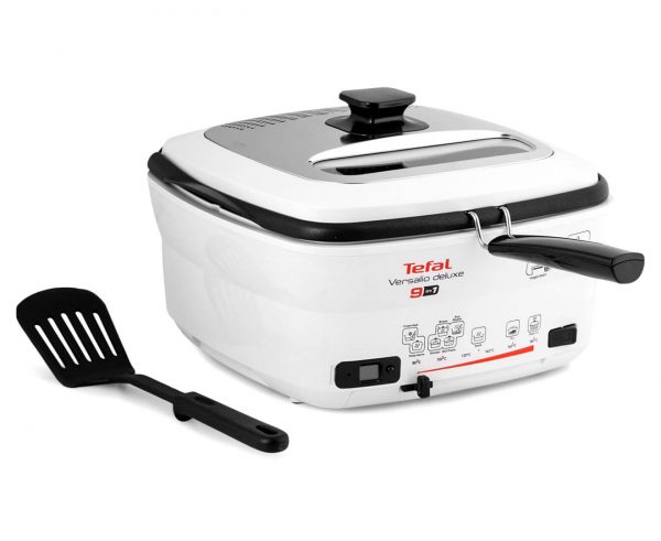 Tefal FR4950 Multi-Function Fryer Versalio Deluxe 9-in-1 | Capacity 1.3 kg | Includes Spatula | Frying | Frying | Simmer | Adjustable Temperature | Timer | White