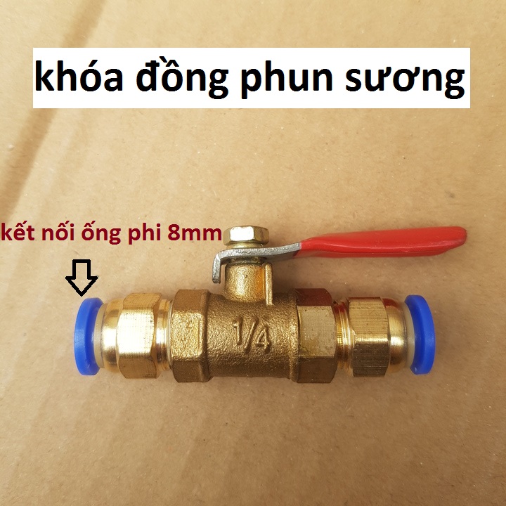 Van khóa ống phun sương 8mm