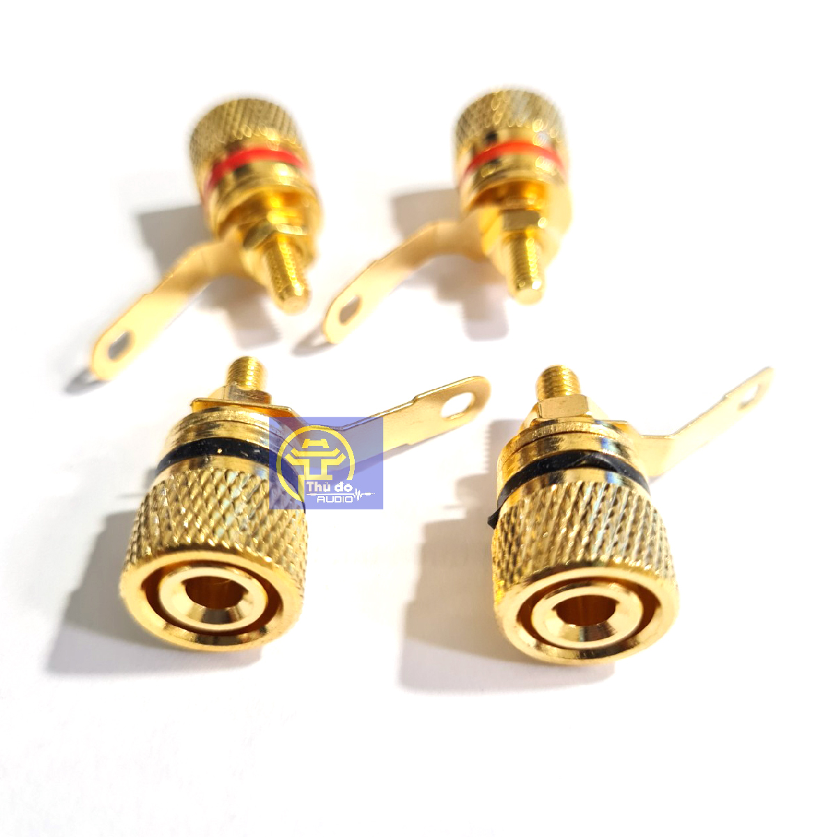01 cặp Jack cọc loa bằng đồng mạ vàng cao cấp