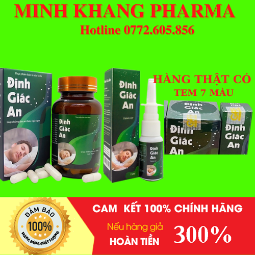 Định giấc an chính hãng - cải thiện tình trạng ngủ ngáy, mất ngủ - minh khang pharma 1