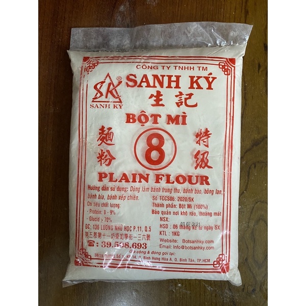 Bột mì số 8 sanh ký 1kg