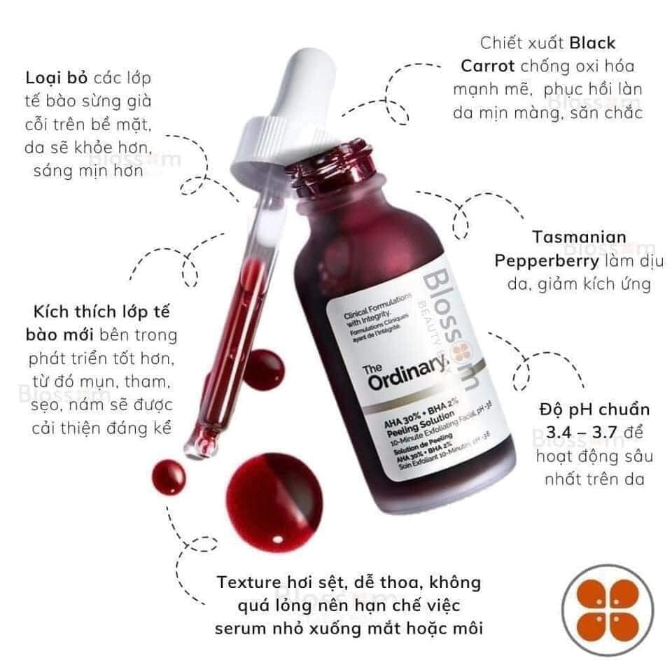 Tinh Chất Peel da The Ordinary AHA 30%+BHA 2% Peeling Solution 30ml