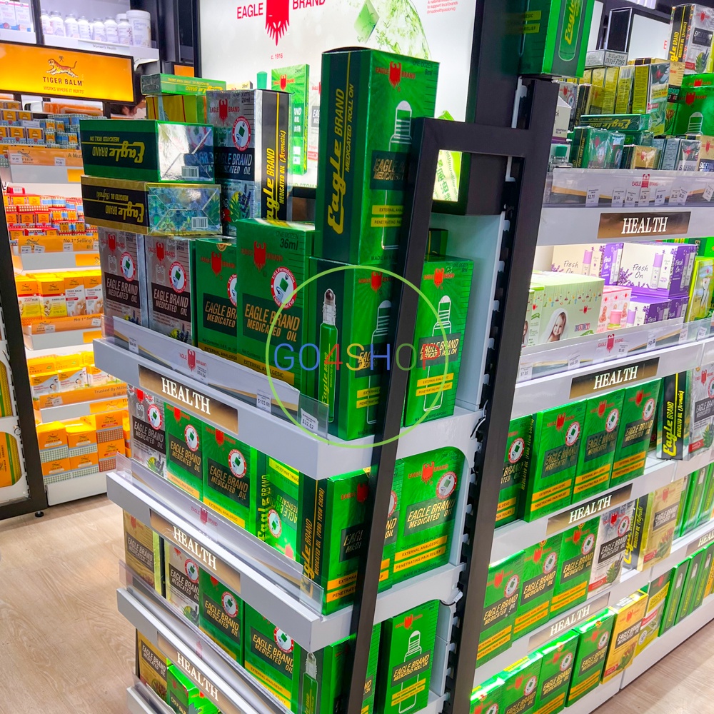 [Chính hãng] Dầu gió xanh con Ó Eagle Singapore dạng chai lăn 8ml