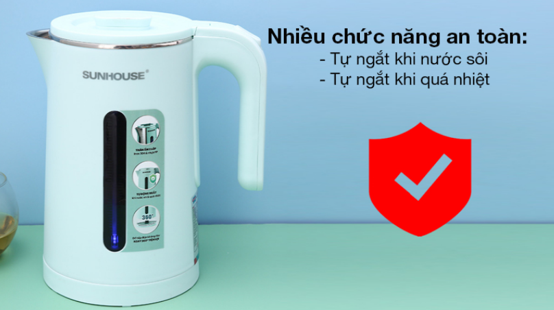 BÌNH ĐUN SIÊU TỐC 1.8L SUNHOUSE SH1351  ( BẢO HÀNH 12 THÁNG )