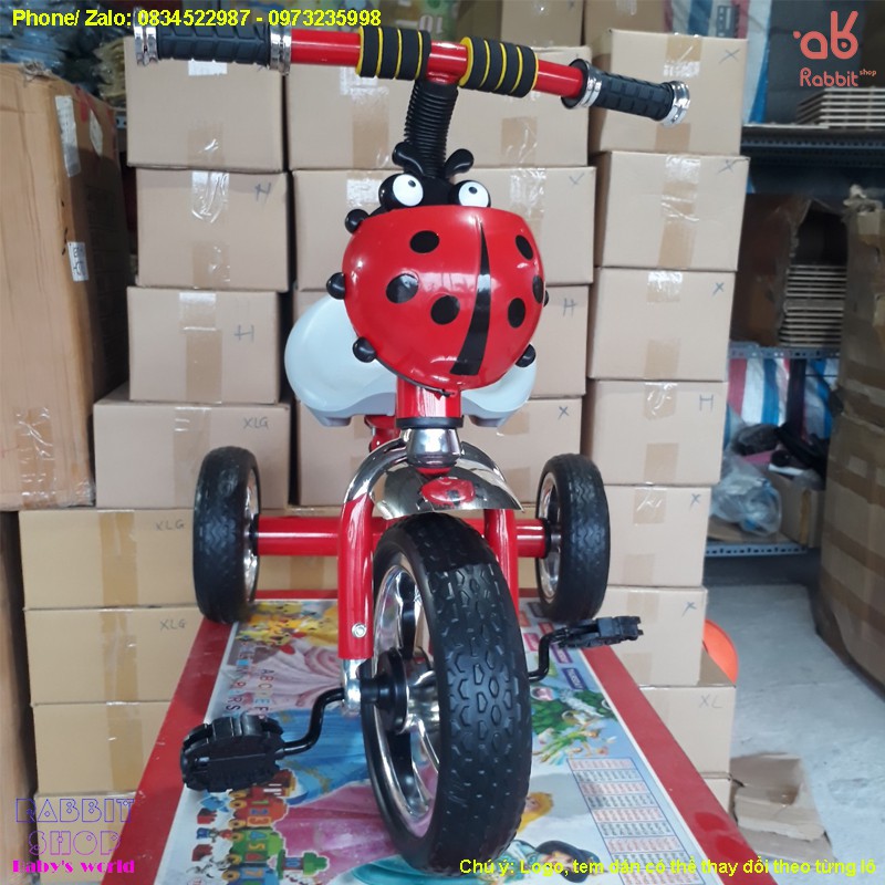 [XD3B] Xe đạp 3 bánh con bọ dừa bình nước cho bé