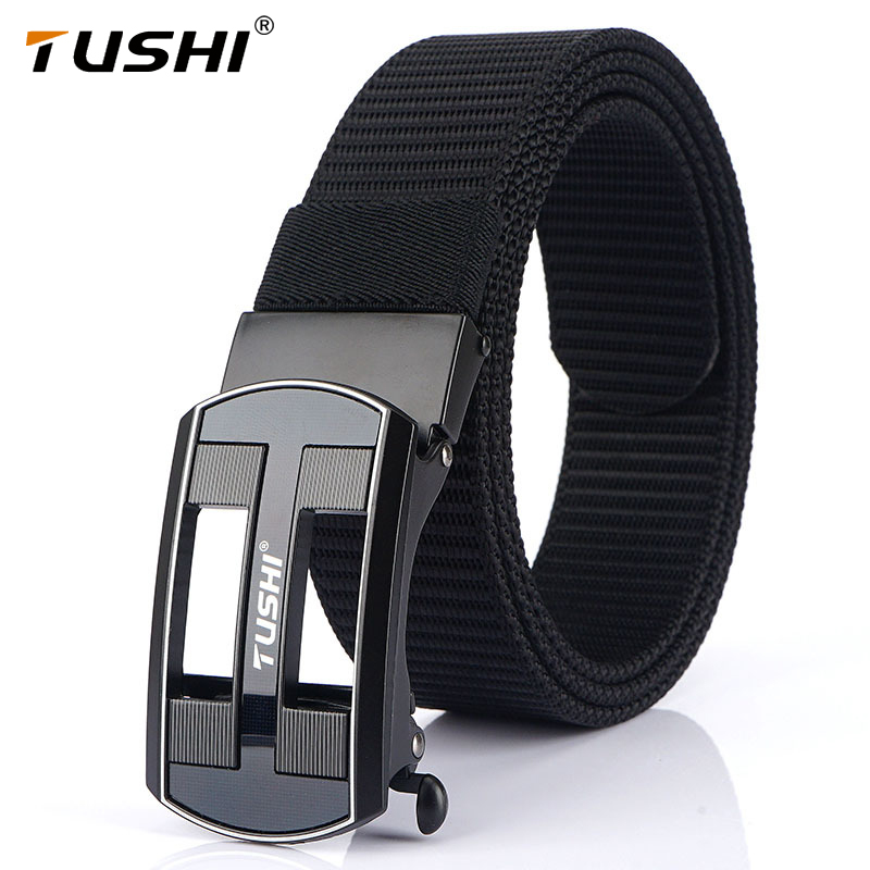 Medyla unisex casual canvas automatic buckle blackbelts for men and women