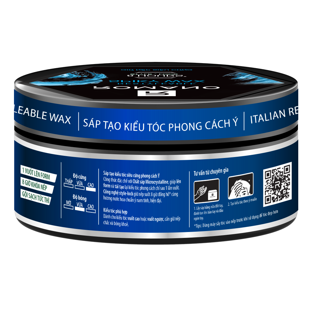 Sáp Tạo Kiểu Tóc Siêu Cứng Romano Spiky 68g