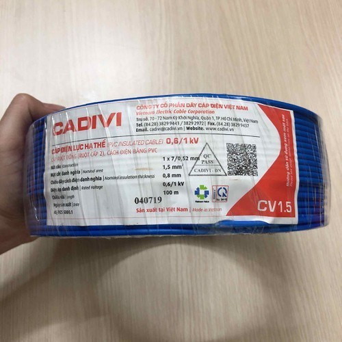 [HCM]Dây điện đơn 1.5 CADIVI 50 mét