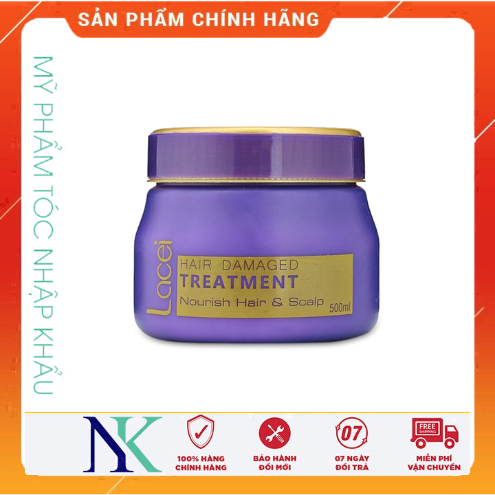 Hấp dầu lacei hair damaged treatment dưỡng ẩm cho tóc khô 500ml