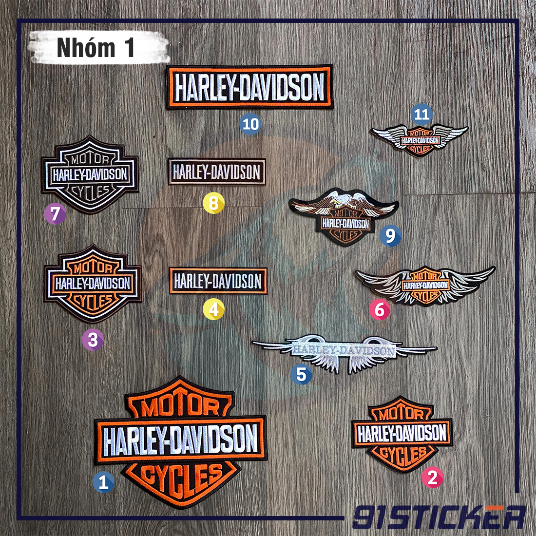 PATCH ủi áo HARLEY cho AE chơi hệ BIKER, MOTOR nhóm 1