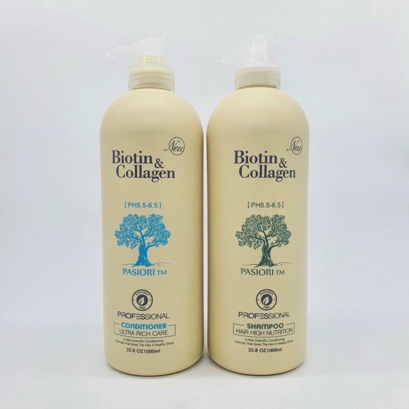 [ HÀNG CHÍNH HÃNG] Cặp dầu gội xả Biotin collagen (Dung tích mỗi chai 1000 ml)