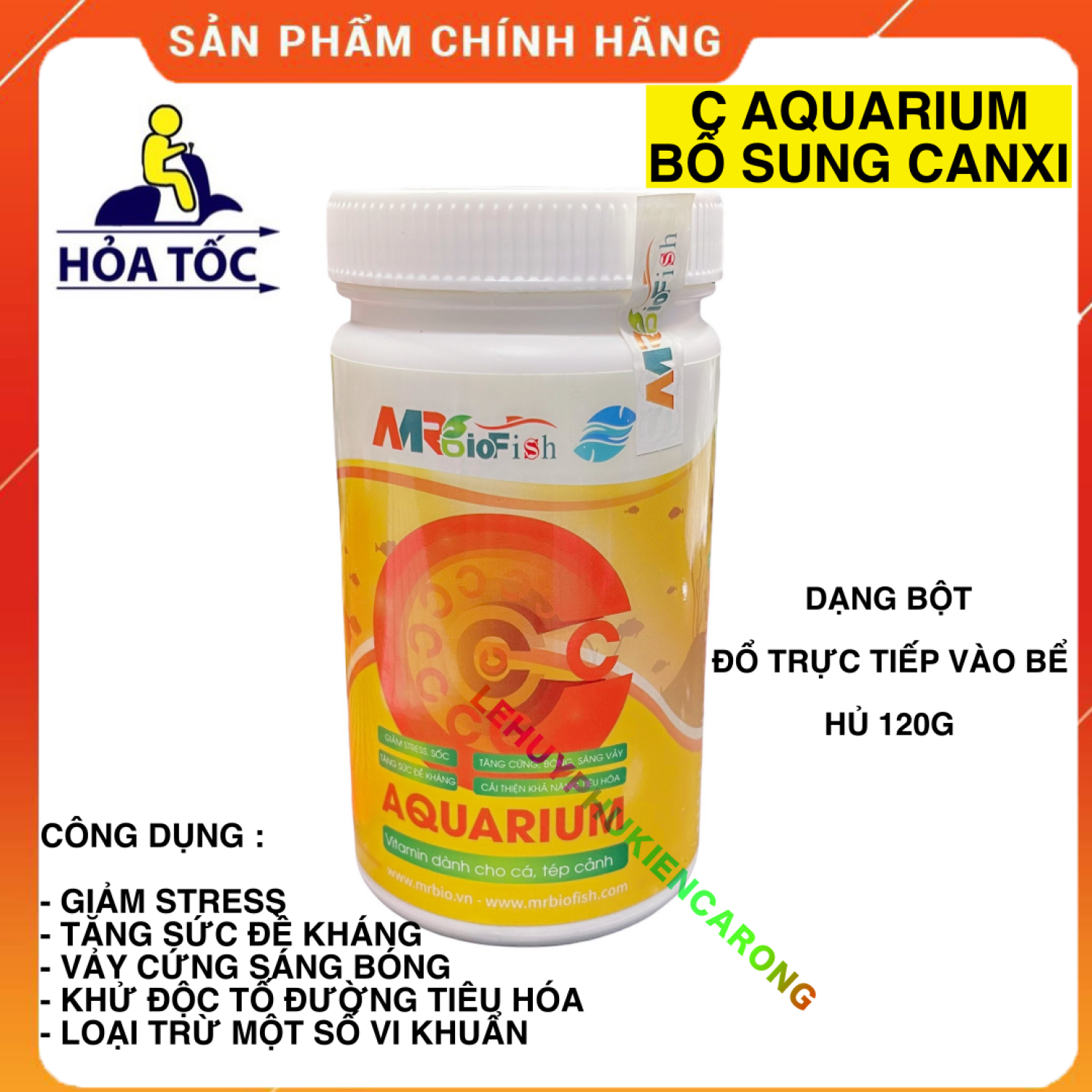 "hoàn tiền đến 10%" vitamin c aquarium mr bio fish hủ 120 gram - chuyên dụng cho bể cá cảnh