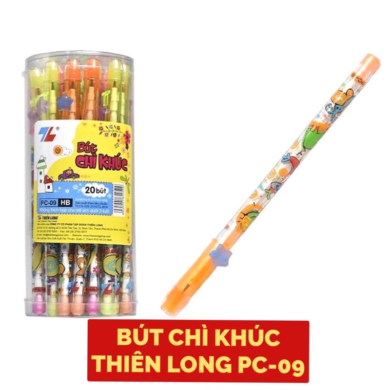 Combo 20 Bút chì khúc Thiên Long PC-09 - Bút chì đốt cho bé