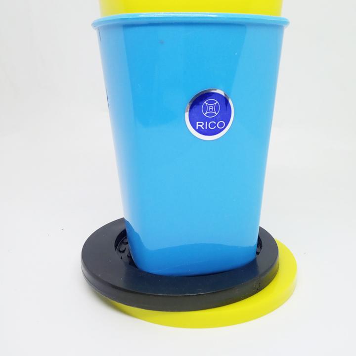 Bộ 10 miếng đế lót ly nhựa tròn Rico (Đỏ)