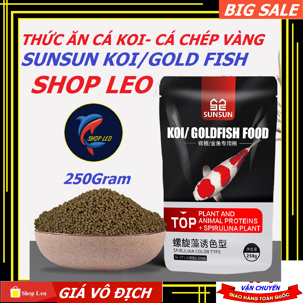 Thức ăn cá koi - cám cá koi cao cấp - thức ăn cho cá chép cảnh -cám cá cảnh - shopleo