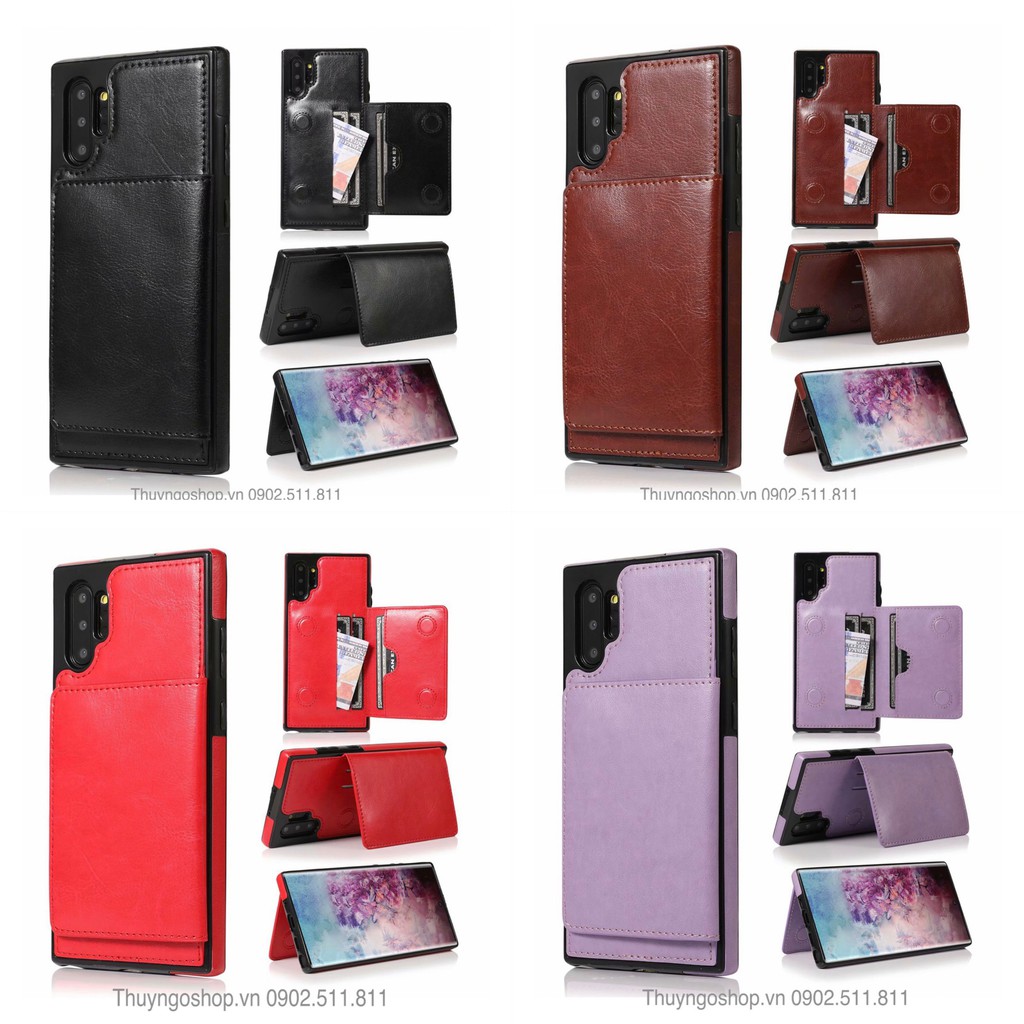 Ốp lưng kiêm ví đựng tiền thẻ card.. cho Samsung Note10 Plus