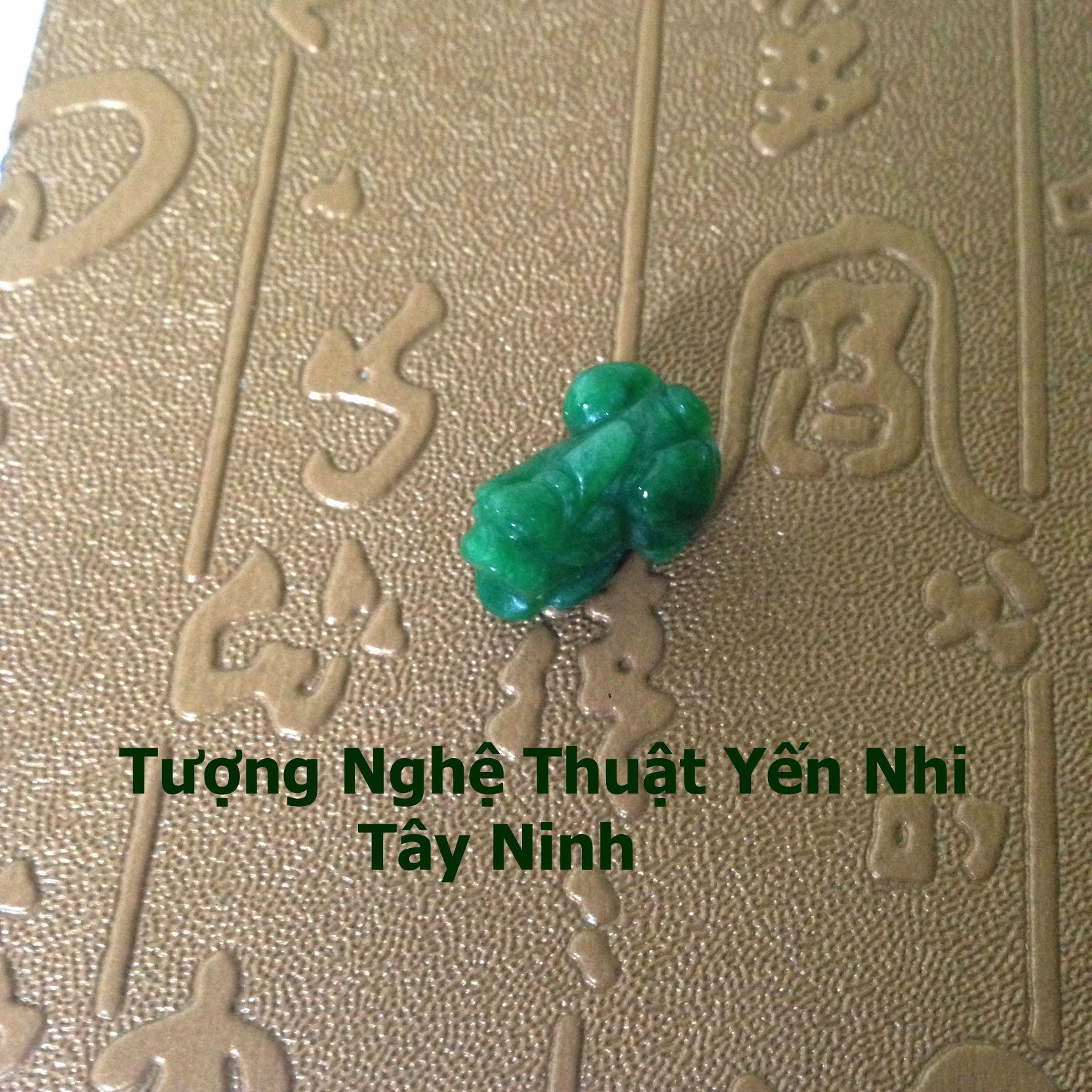 Mặt Nhẫn Tỳ Hưu Đá Cẩm Thạch mặt 1,7x1,2cm