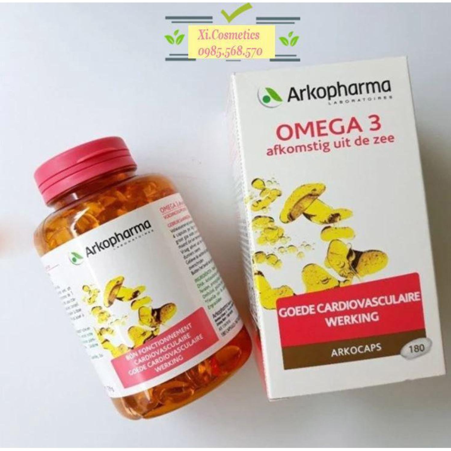 Viên uống Omega-3 của Pháp Arkopharma Omega Origine Marine 180 viên