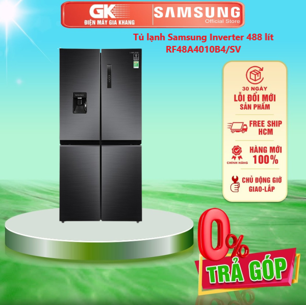 Tủ lạnh Samsung Multidoor Inverter 488 lít RF48A4010B4/SV - BẢO HÀNH CHÍNH HÃNG 2 NĂM - GIAO TOÀN QUỐC - FREESHIP HCM