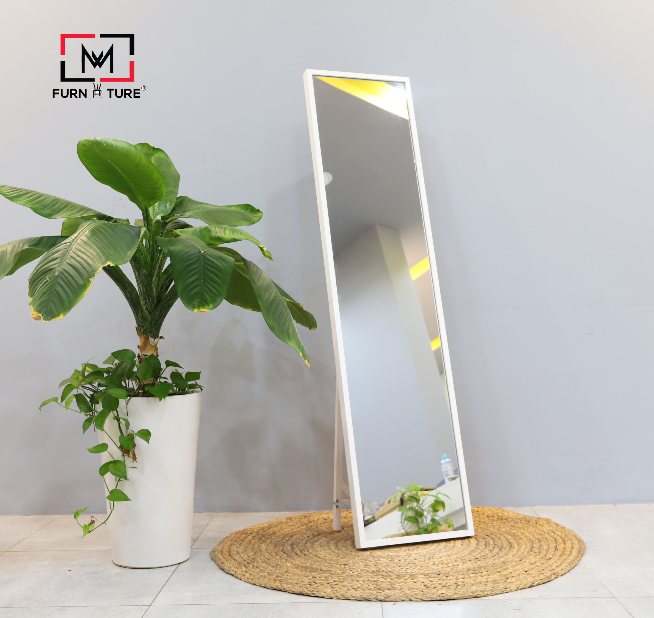 [HCM]GƯƠNG SOI TOÀN THÂN CÓ CHÂN TỰ ĐỨNG SIZE 40X170 - STANDING MIRROR SIZE S (40CM) - GƯƠNG SOI KHUNG GỖ
