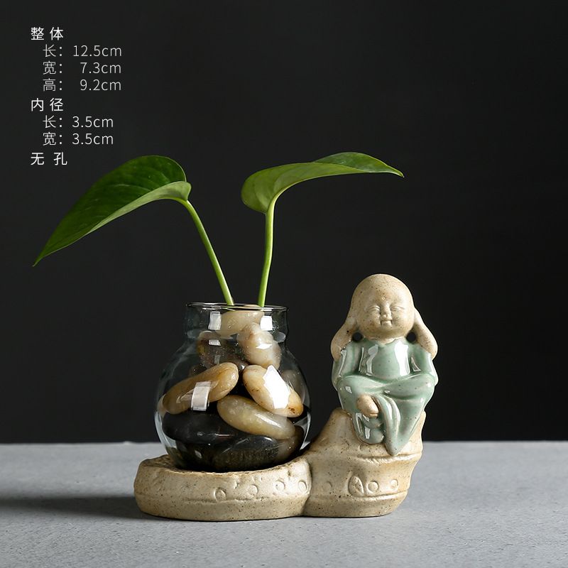Chậu Thủy Tinh Chú Tiểu 4 Không