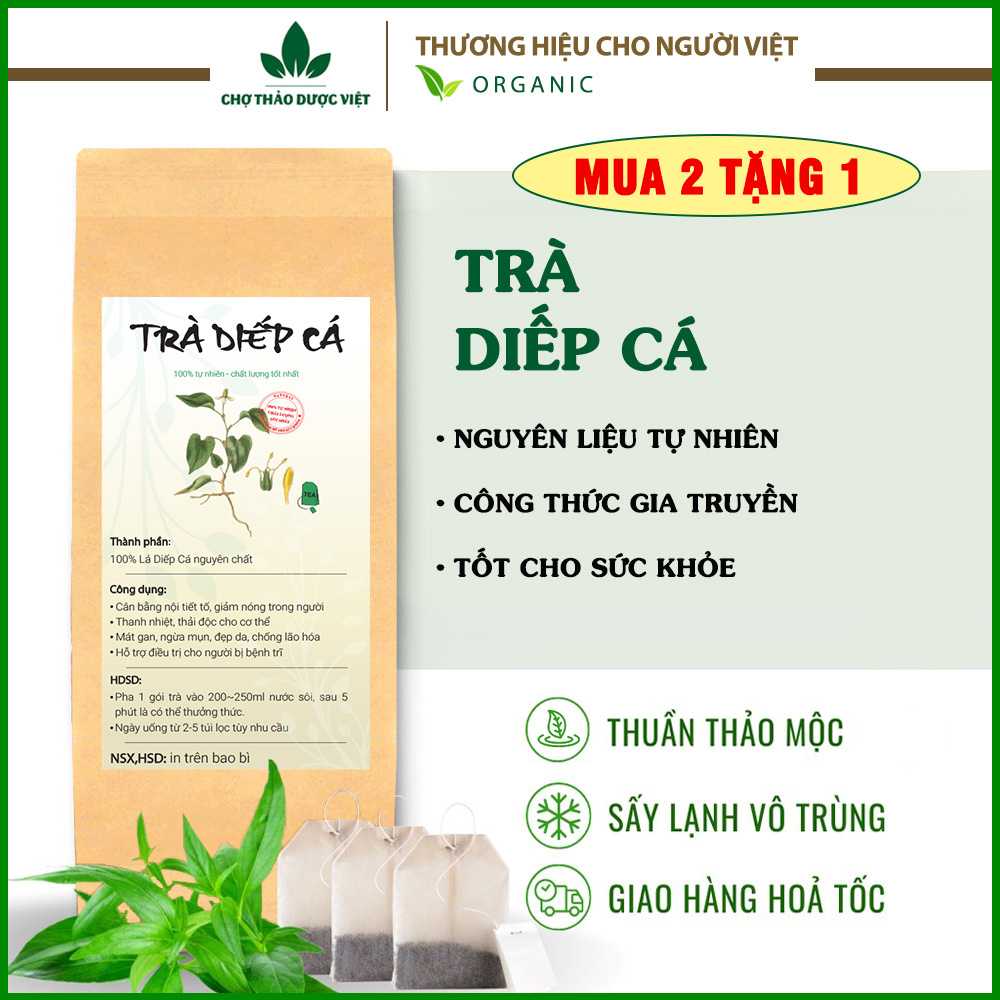 Trà diếp cá túi lọc bịch 30 túi x 3g, ngừa mụn, đậm vị trà thơm ngon, dễ uống, tốt cho sức khoẻ