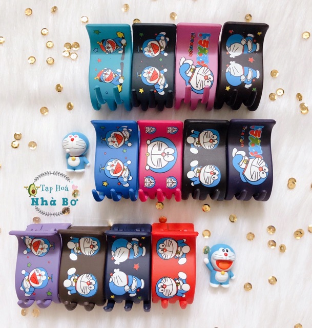 [HCM]Kẹp Tóc Càng Cua 5 Răng Hình Doraemon Doremon Nhiều Màu Sắc (Hình Thật Shop Tự Chụp)