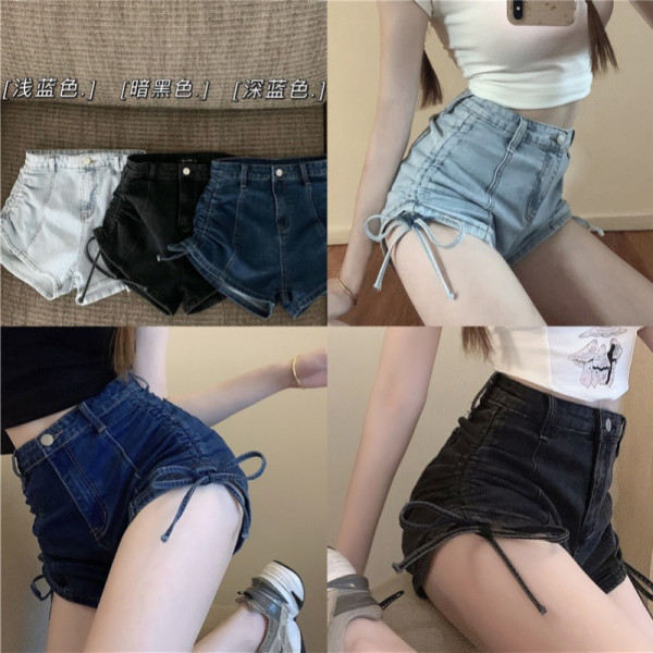 Quần short bò rút dây cá tính