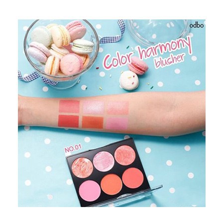 [HCM]Phấn Má Hồng Odbo Color Harmony Blusher OD166