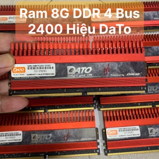 Ram 8G - DDR4 - Bus 2400 Hiệu Dato Tản Nhiệt Thép Tản To Màu Đỏ thumbnail