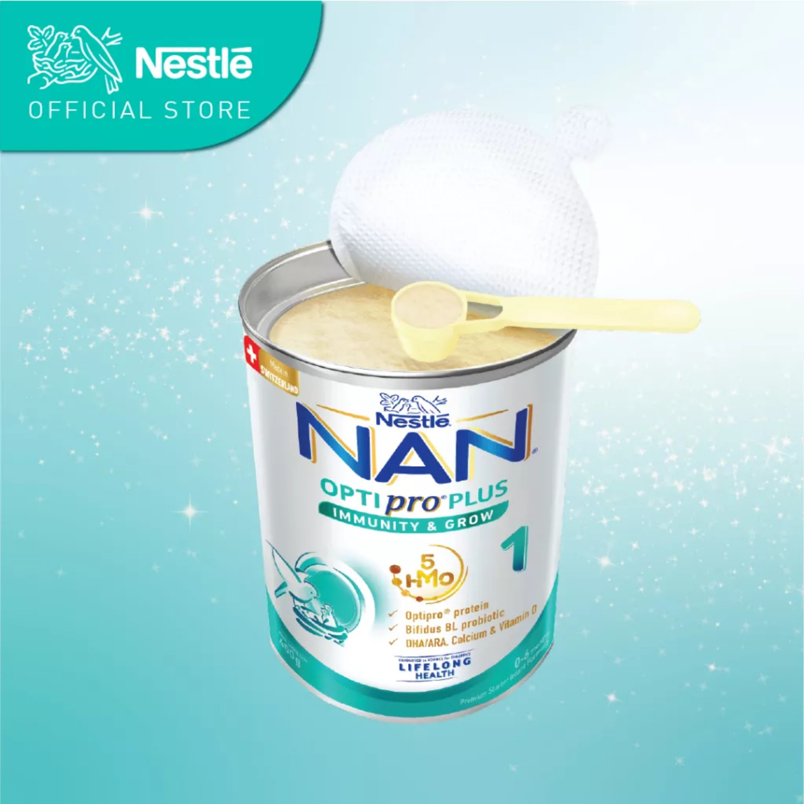 (Mẫu Mới) Sữa Bột Nestle NAN OPTIPRO PLUS 1 5HMO – Hộp 800g.