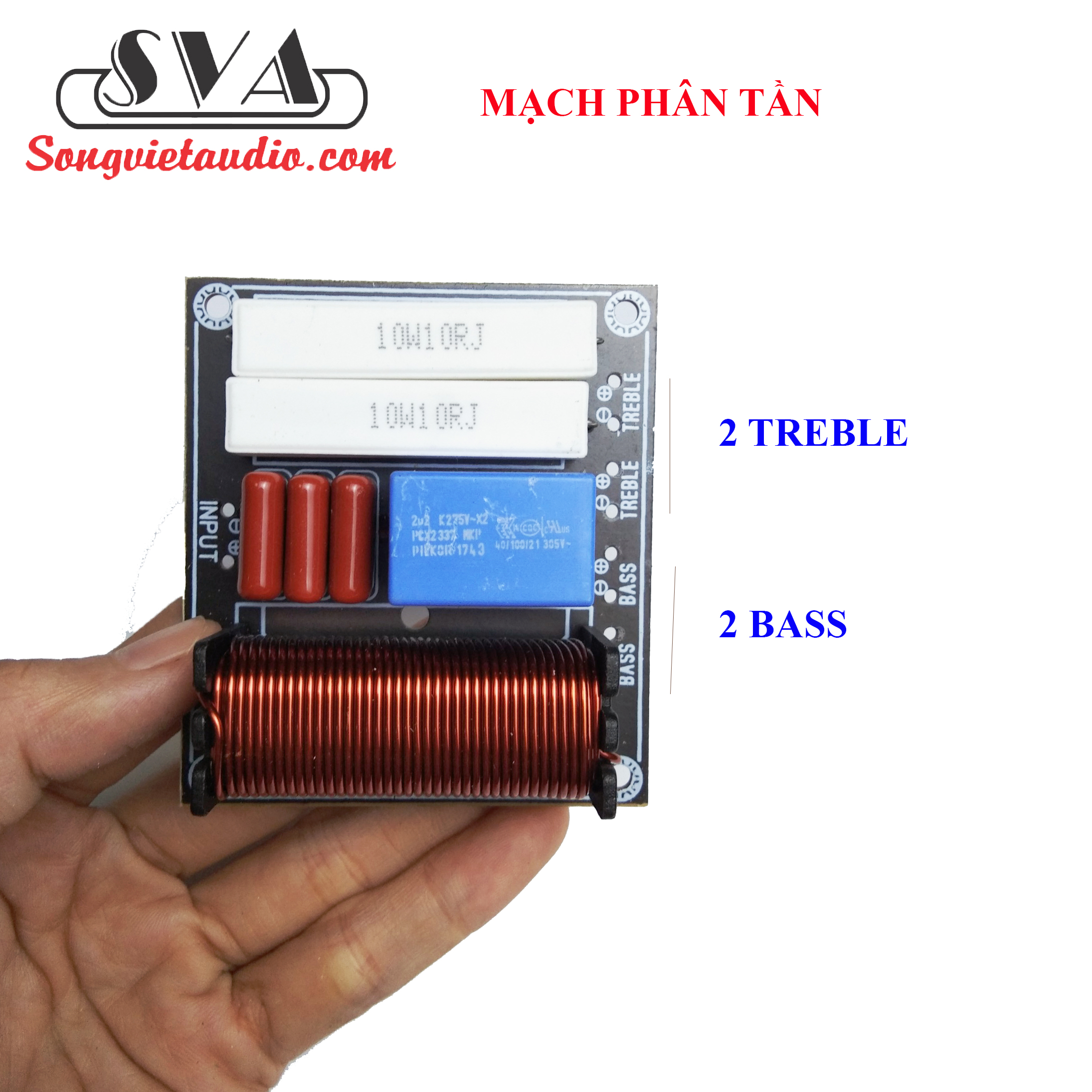 Mạch phân tần loa kéo 2 bass 2 trebe -1 mạch