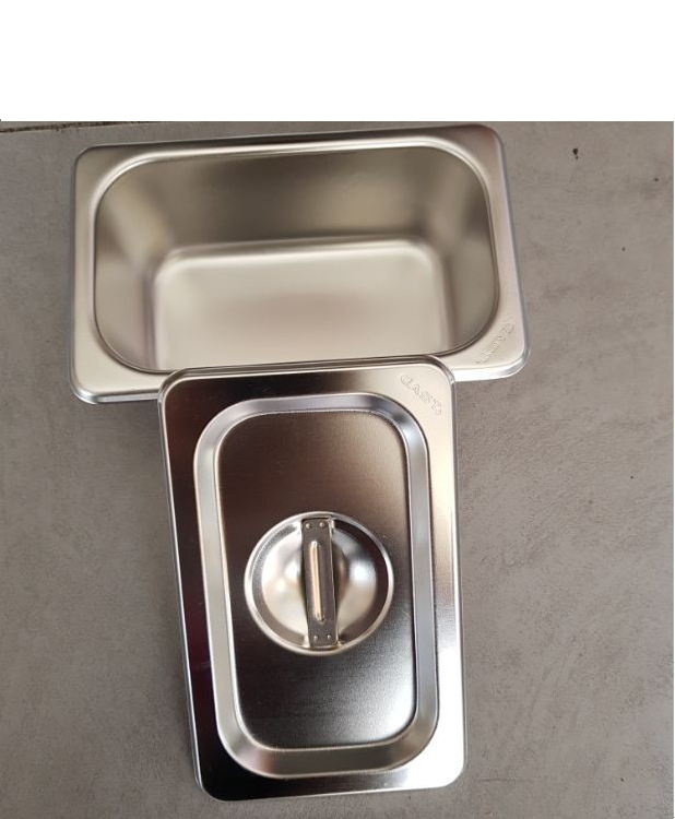 Khay Inox Đựng Thực Phẩm Đựng Thạch Topping Size GN 1/9