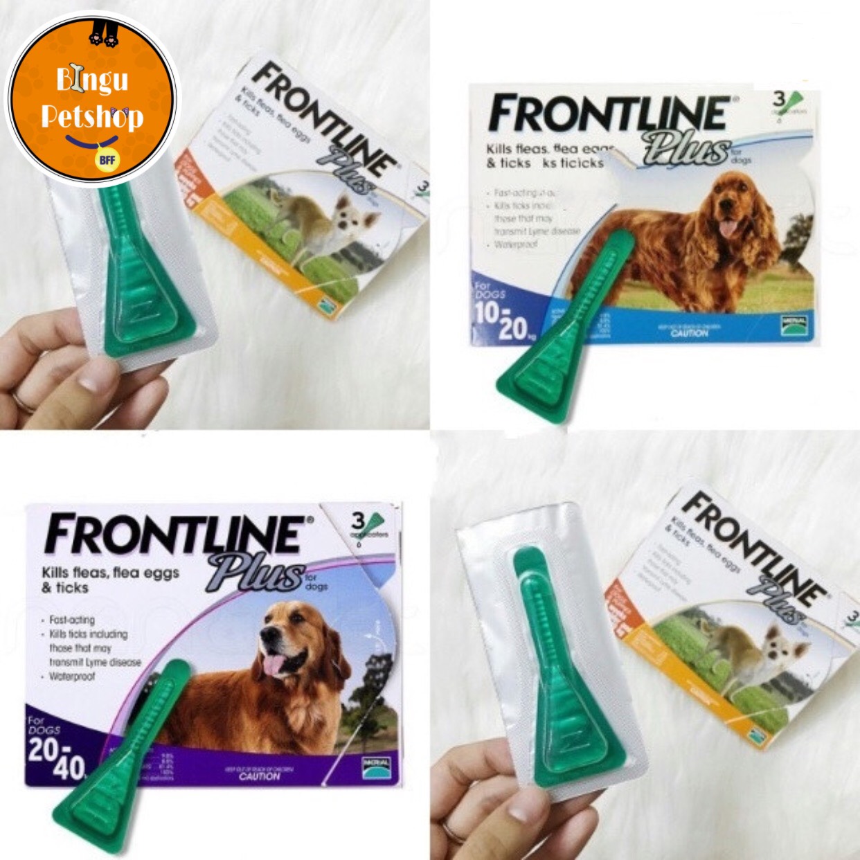 1 Tuýp Sản phẩm nhỏ gáy trị ve rận Frontline Plus cho chó mèo