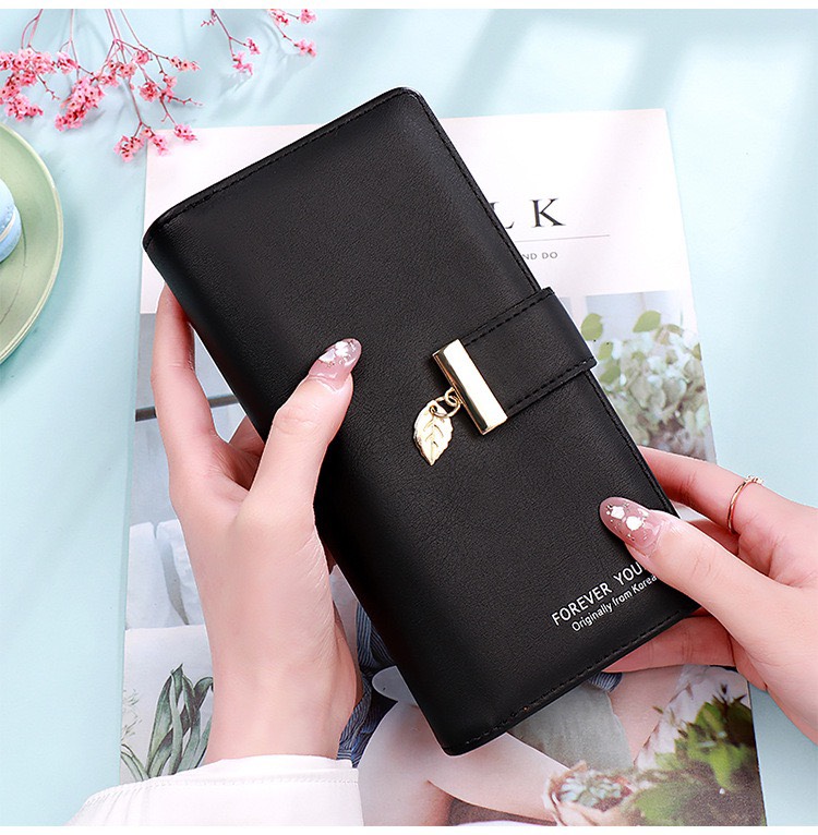 Ví nữ cầm tay da mềm khóa gập JAL98
