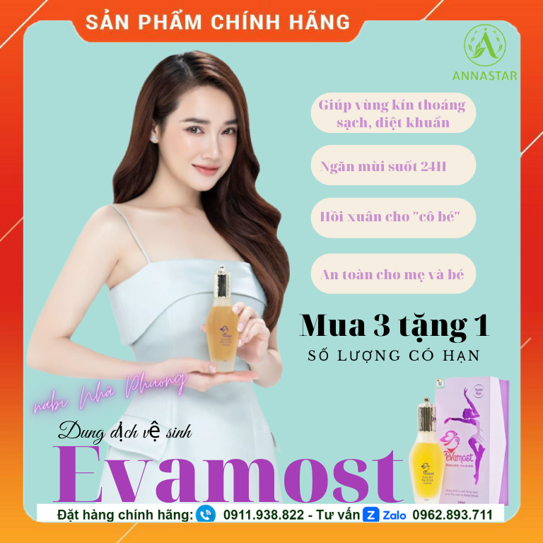 Dung dịch vệ sinh Evamost- tinh chất rửa vệ sinh Evamost- Moomery