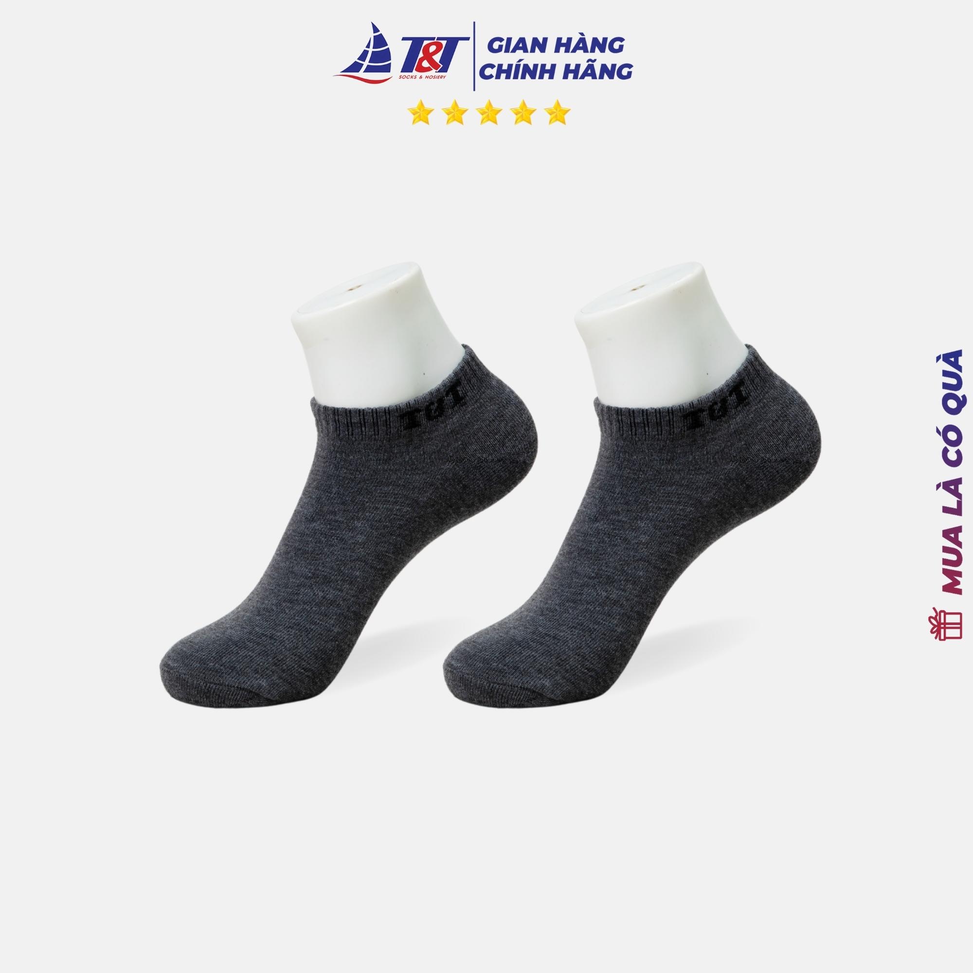 Tất Nam cổ ngắn logo T&T SOCKS - NAM9014