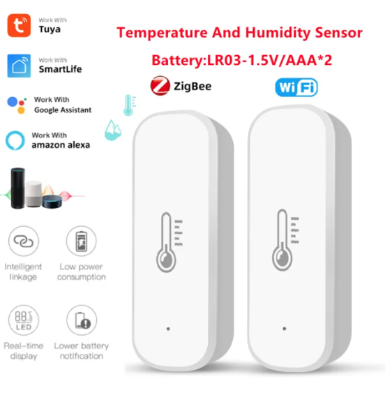 Cảm biến nhiệt độ/độ ẩm TUYA Zigbee/Wifi