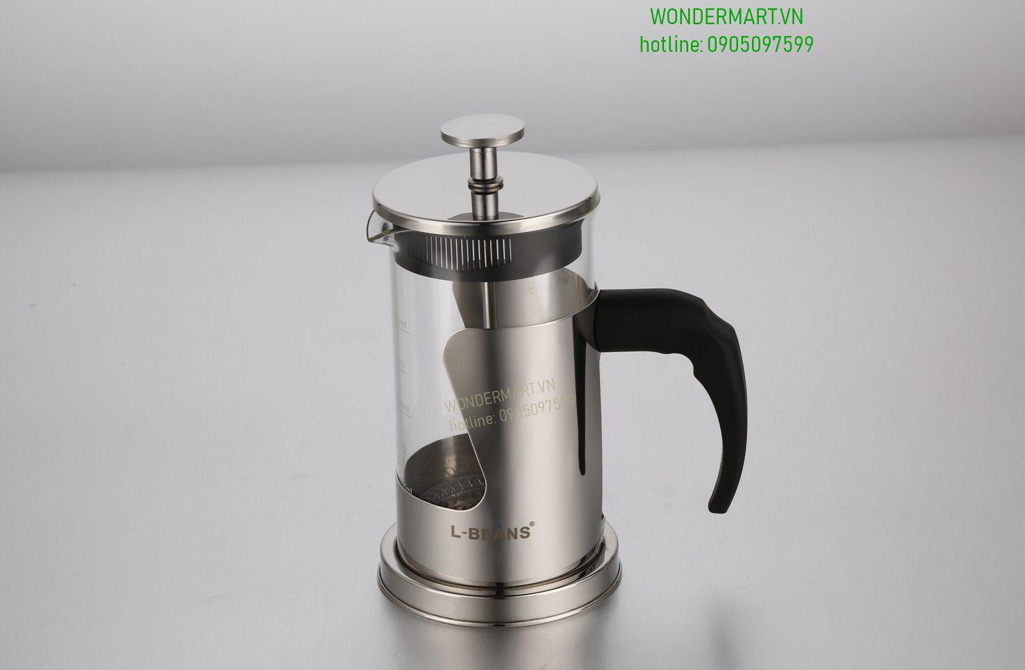 [HCM]Bình pha cà phê kiểu Pháp L-Beans 350ml bình pha lọc ép