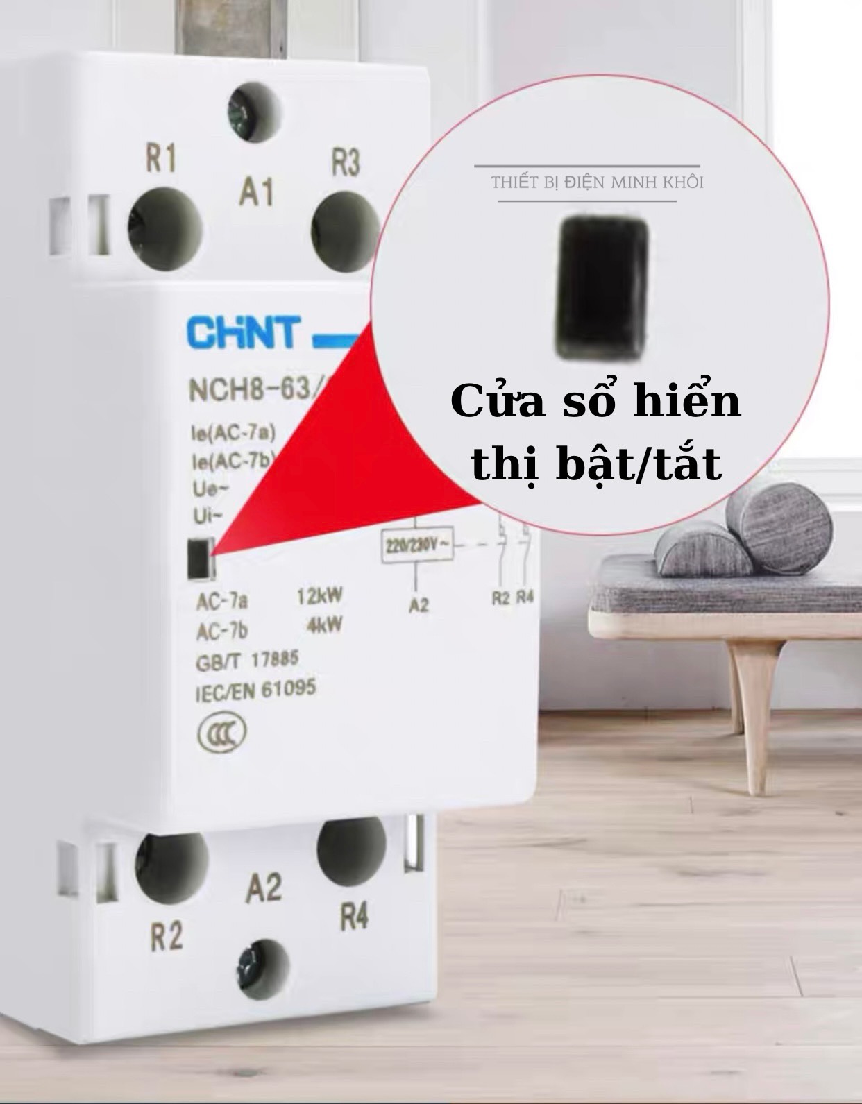 khởi động từ 1 Pha Chint NCH8 220V công tắc tơ contactor