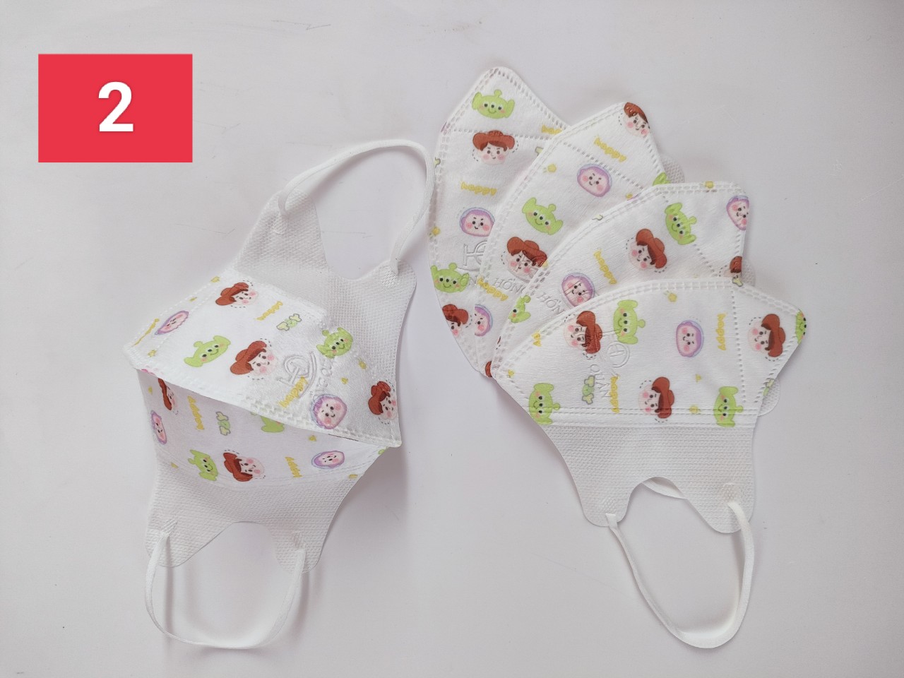 Combo 50 chiếc khẩu trang 5D Gấu Dâu Lotso mịn đẹp