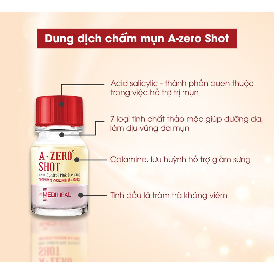Dung Dịch Chấm Mụn Mediheal A-Zero Shot Skin Control Pink Dressing 13g