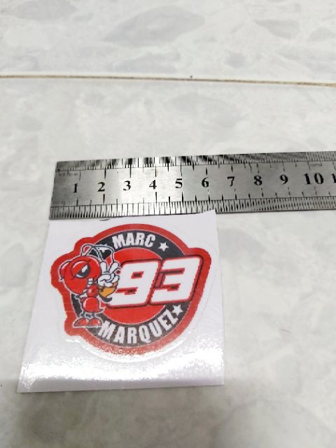 Combo 2 Tem Decal 93 Marquez Tròn Dán Xe Giá Rẻ