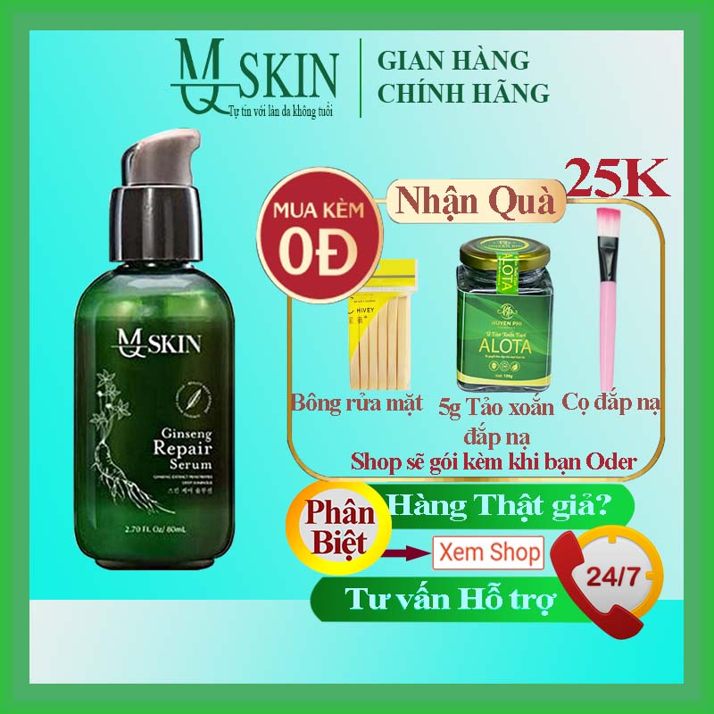 Serum thay da nhân sâm MQ Skin chính hãng Mq skin tái tạo da nhân sâm Mq Skin giúp ngăn ngừa nám tàn nhang và mụn