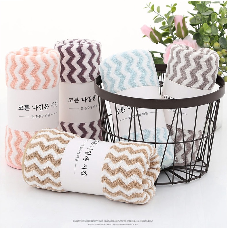 Khăn mặt lông mịn xuất Hàn 30 x 50cm siêu thấm nước