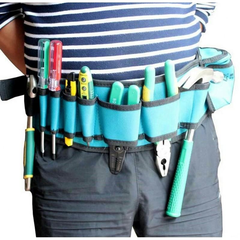 túi đựng đồ thợ điện đeo hông(7 lỗ  và túi đựng đinh vít)Đai đựng đồ nghề dụng cụ đeo hông