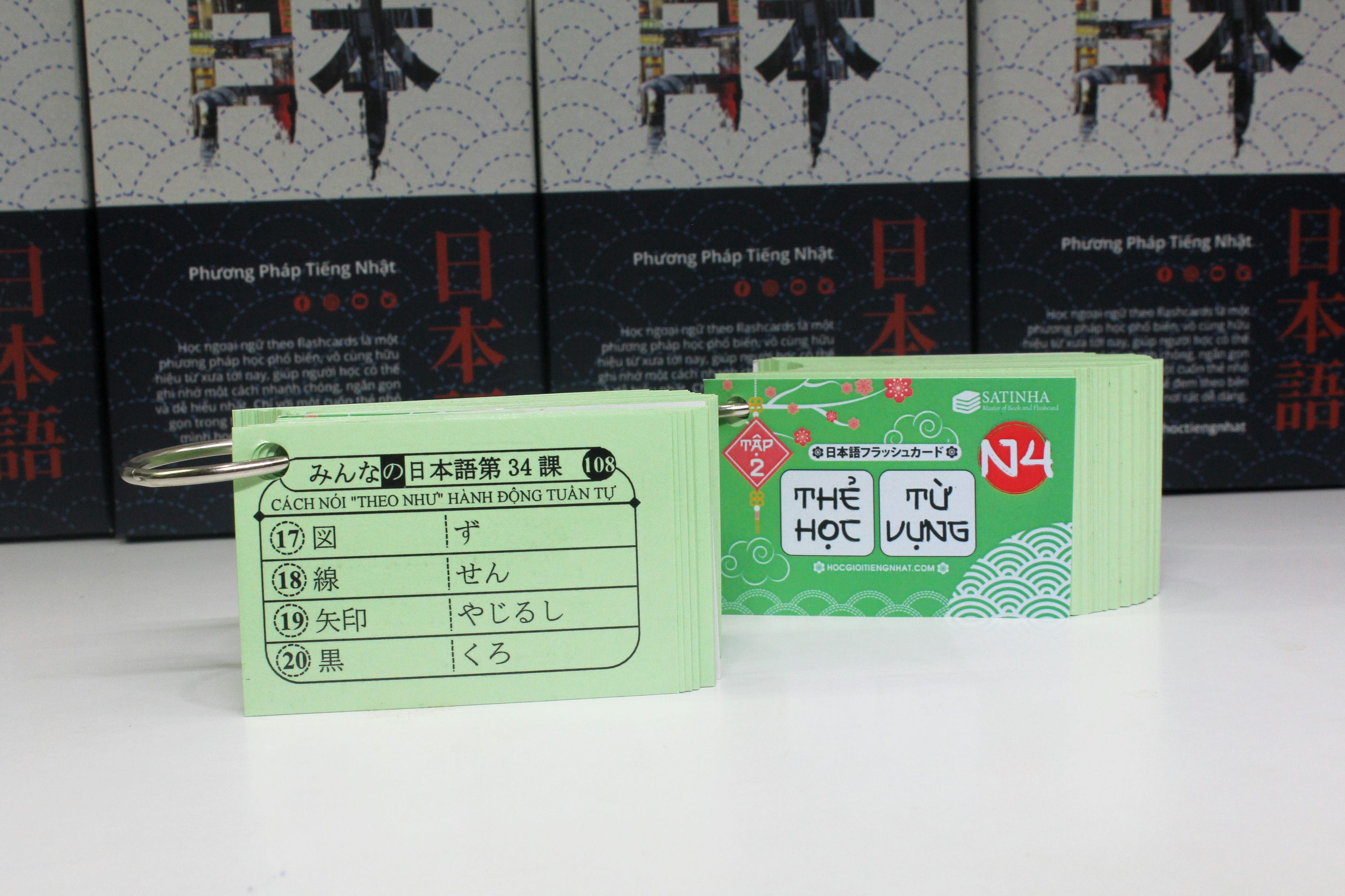 FLASHCARD - THẺ HỌC TỪ VỰNG N4 - 2 XẤP BẢN MỚI